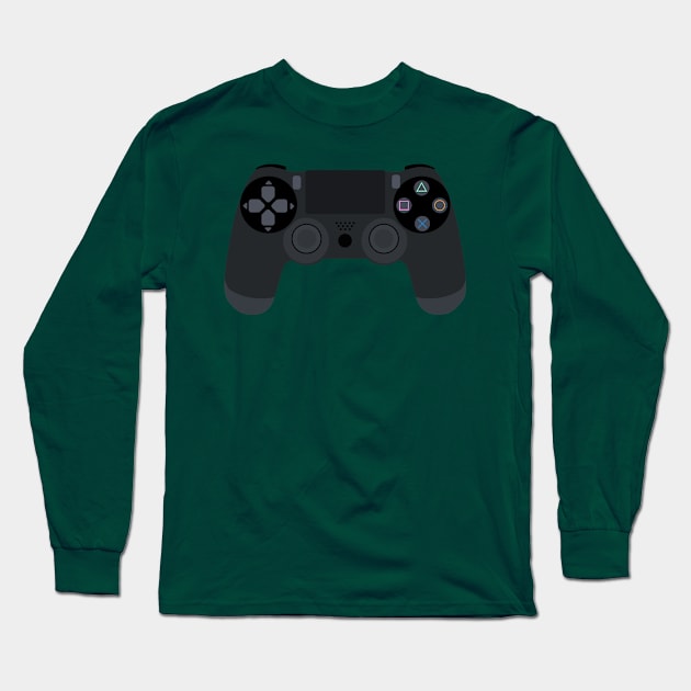 Video Game Inspired Console Playstation 4 Dualshock Gamepad Long Sleeve T-Shirt by rayrayray90